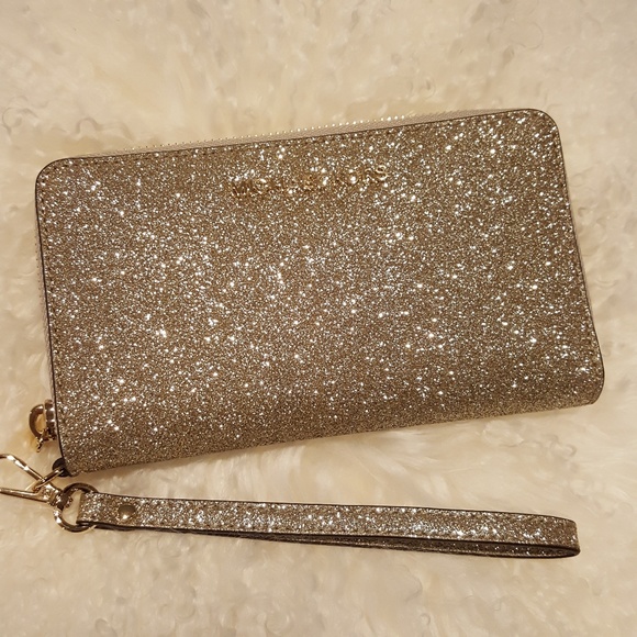 michael kors large glitter smartphone wristlet